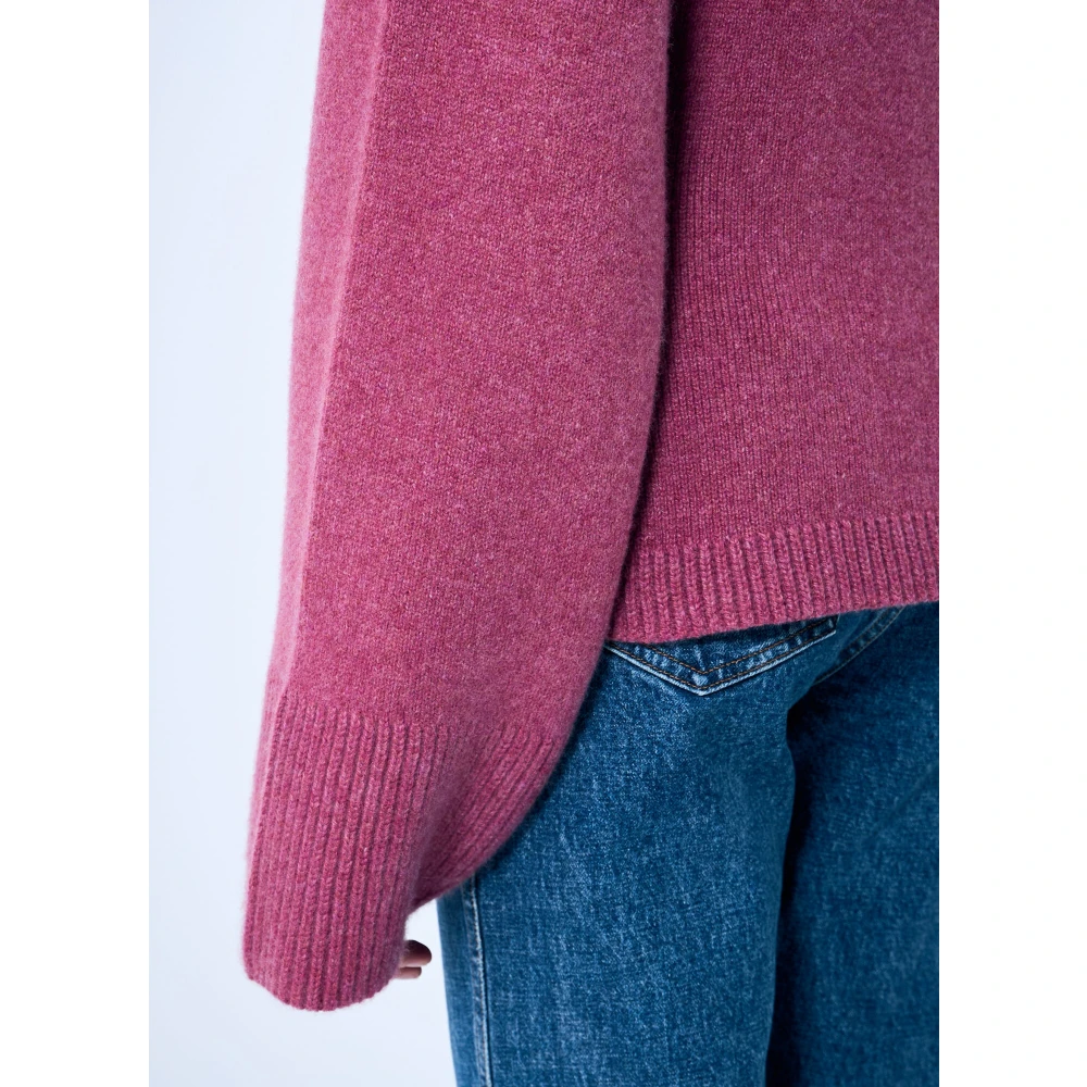 Khaite Kasjmier Gebreide V-Hals Vest Pink Dames