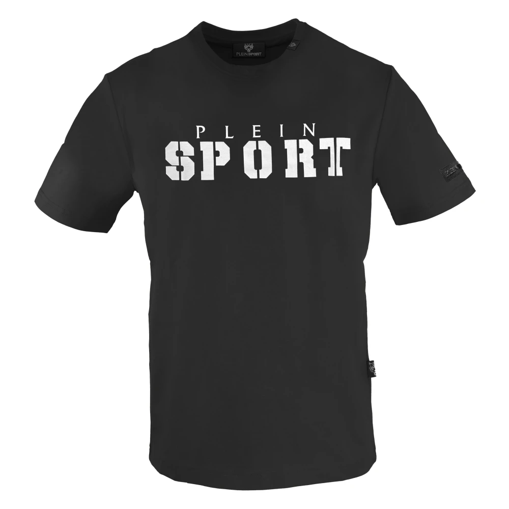Plein Sport Korte mouwen ronde hals katoenen T-shirt Black Heren