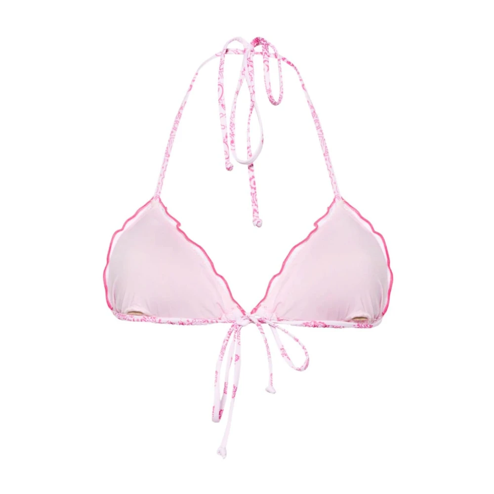MC2 Saint Barth Roze Bandana Print Bikini Top Pink Dames
