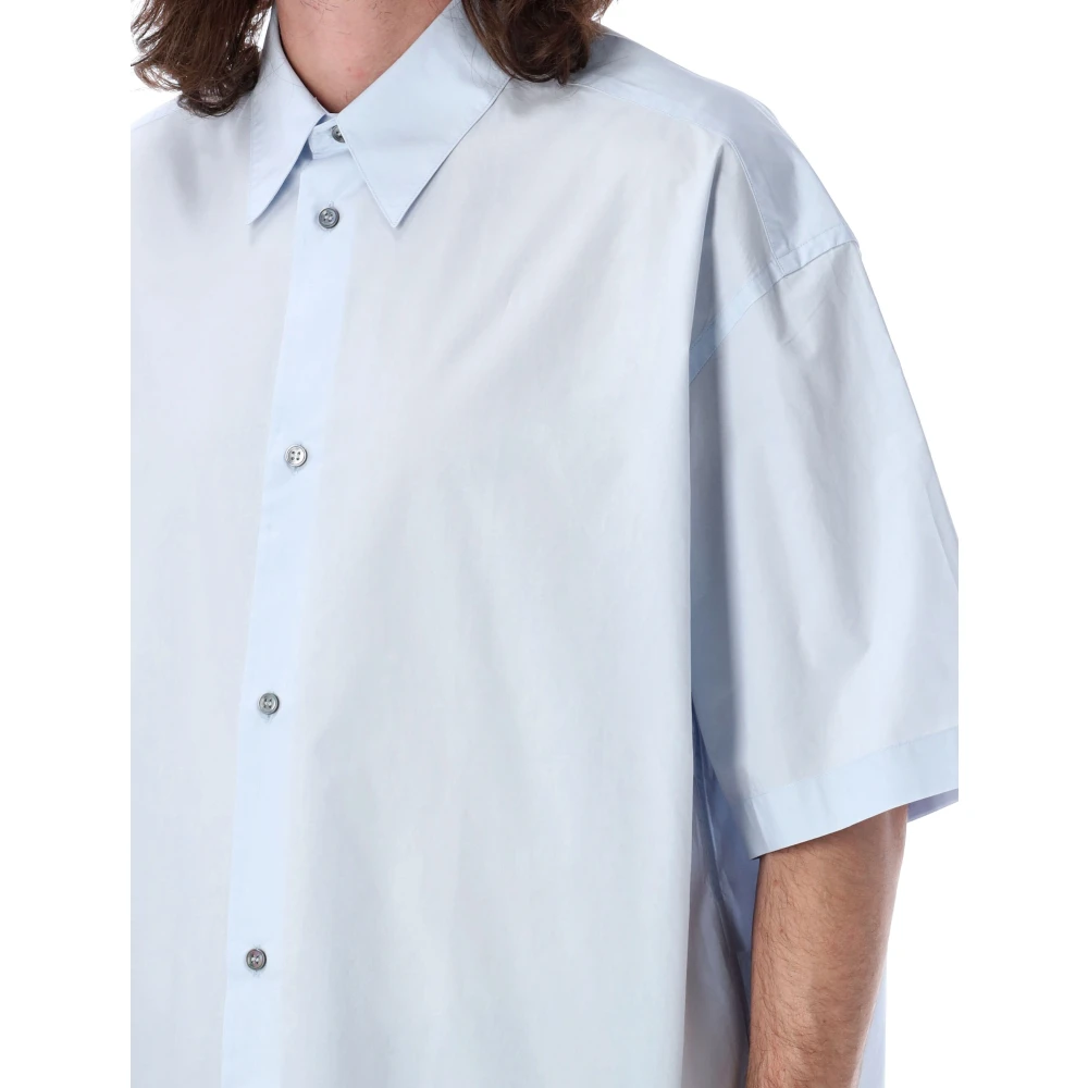 Studio Nicholson Hemelsblauwe Sanko Shirt Klassieke Kraag Knoopsluiting Blue Heren