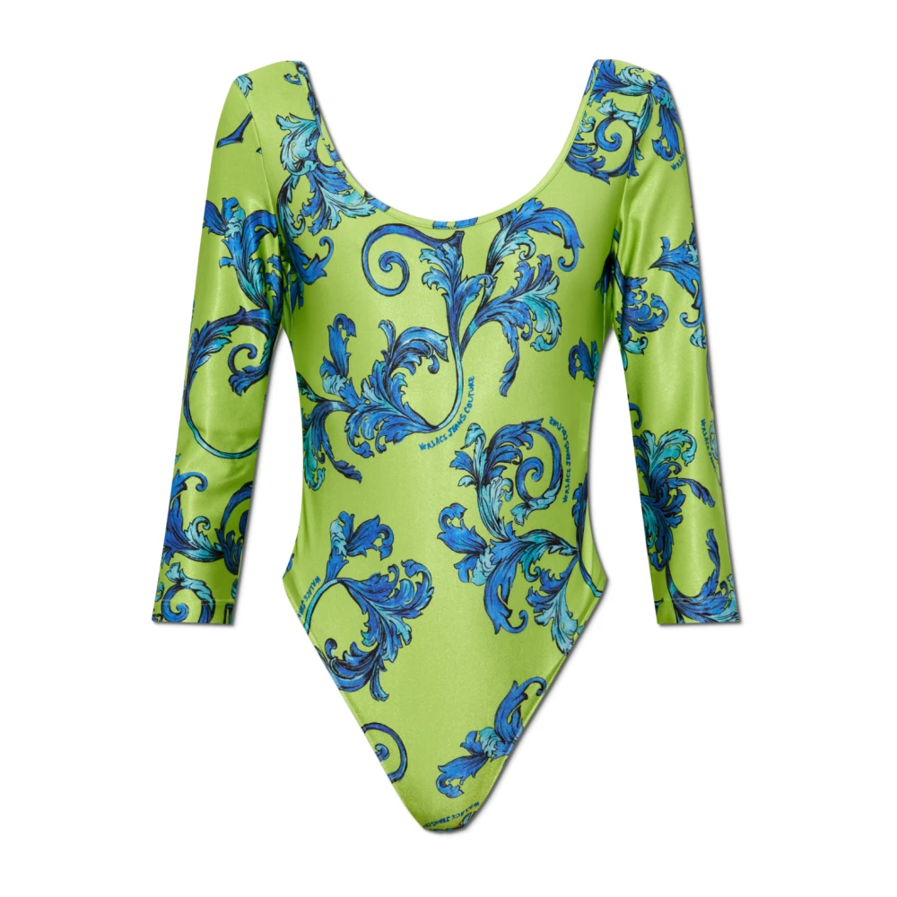 Versace Jeans Couture Lichaam met Barocco-print Green Dames