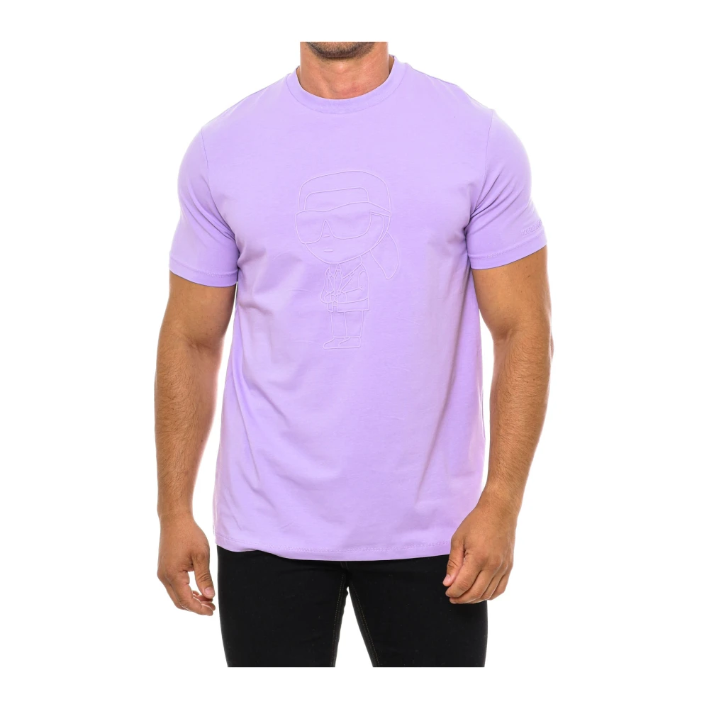 Karl Lagerfeld Klassieke stijl T-shirt met korte mouwen Purple Heren