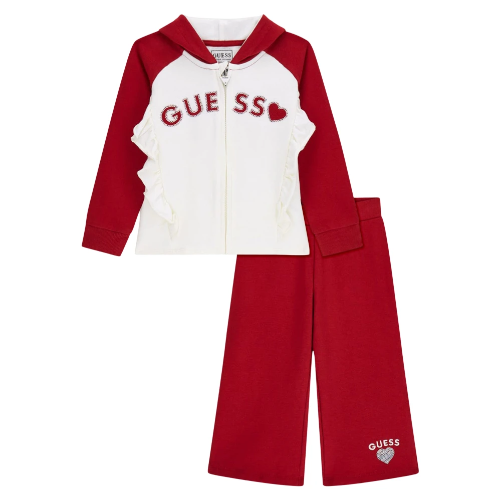 Guess Girls Red Kids Sets, 5 Y, Logo Tracksuit