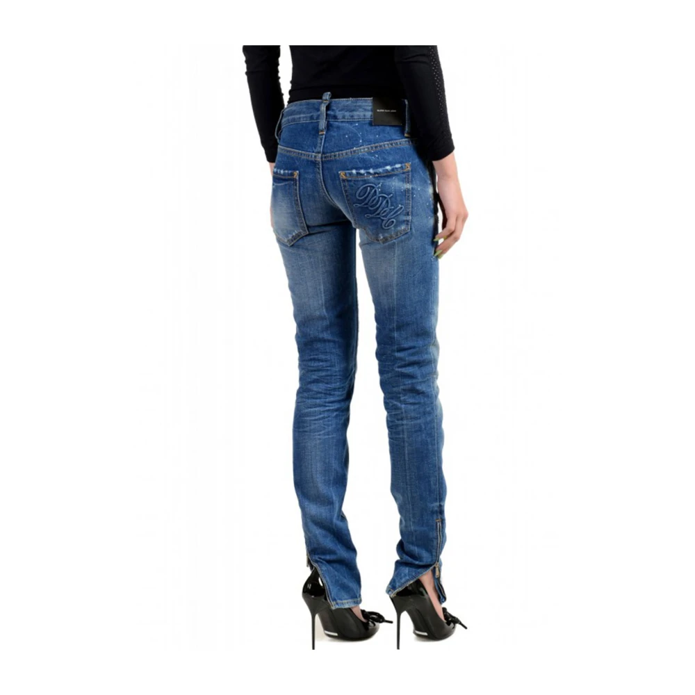 Dsquared2 Trendy Skinny Jeans voor Vrouwen Blue Dames