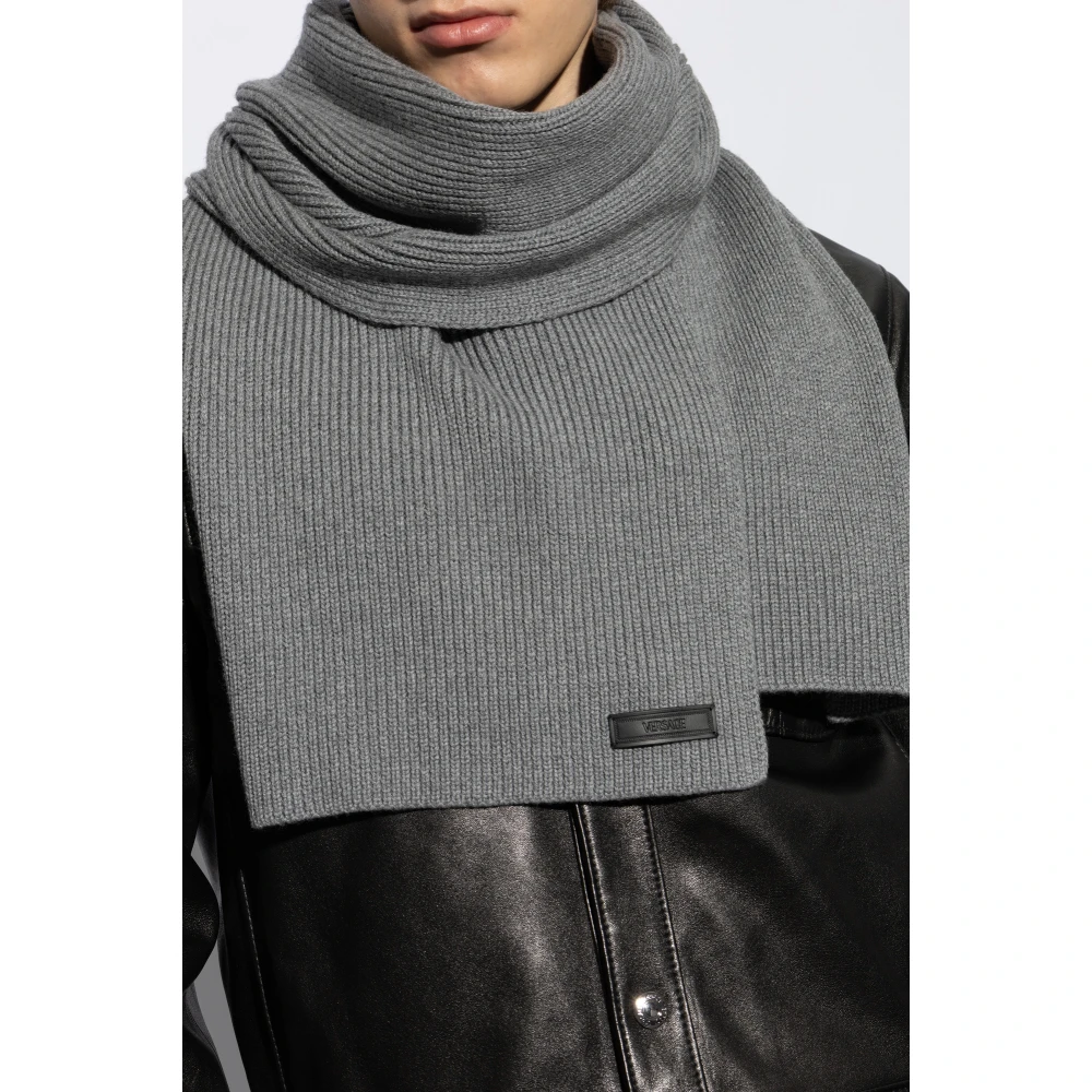 Versace Wollen sjaal Gray Heren