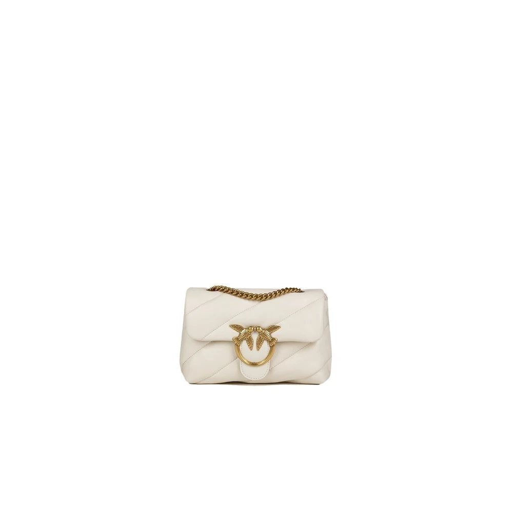 Pinko White Love Puff Mini Cl Sheep Nappa - Female - Cross Body Bags - One Size - Bags
