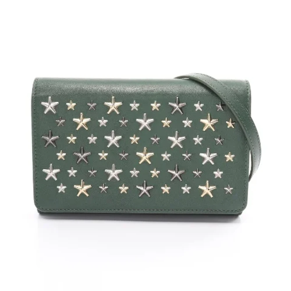 Jimmy Choo Pre-owned Leather shoulder-bags Green Dames