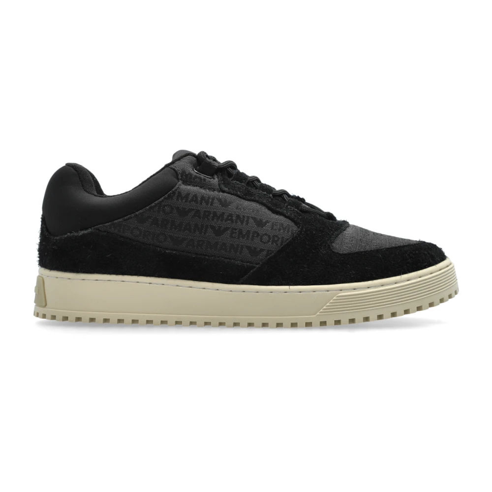 Emporio Armani Sneakers med logotyp Black, Herr