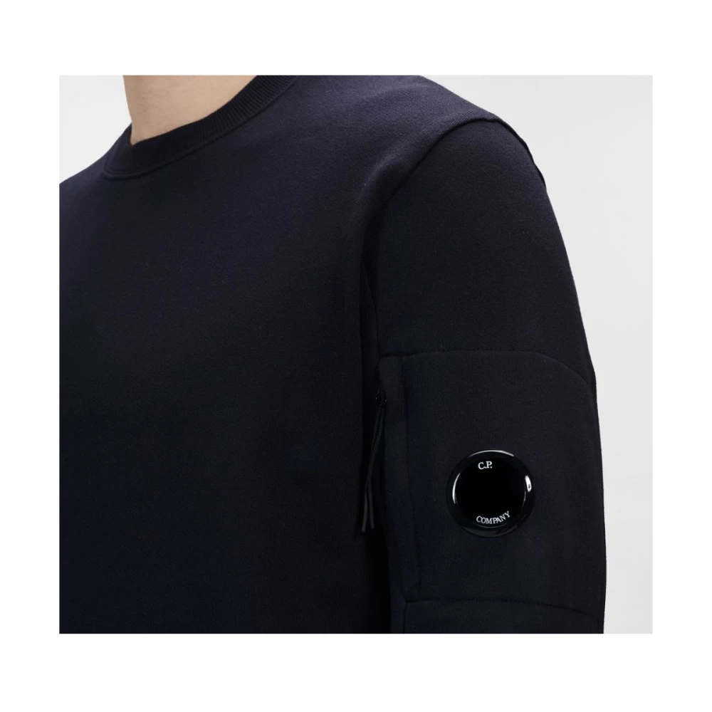 C.P. Company Navy Blauwe Ronde Hals Sweater Blue Heren