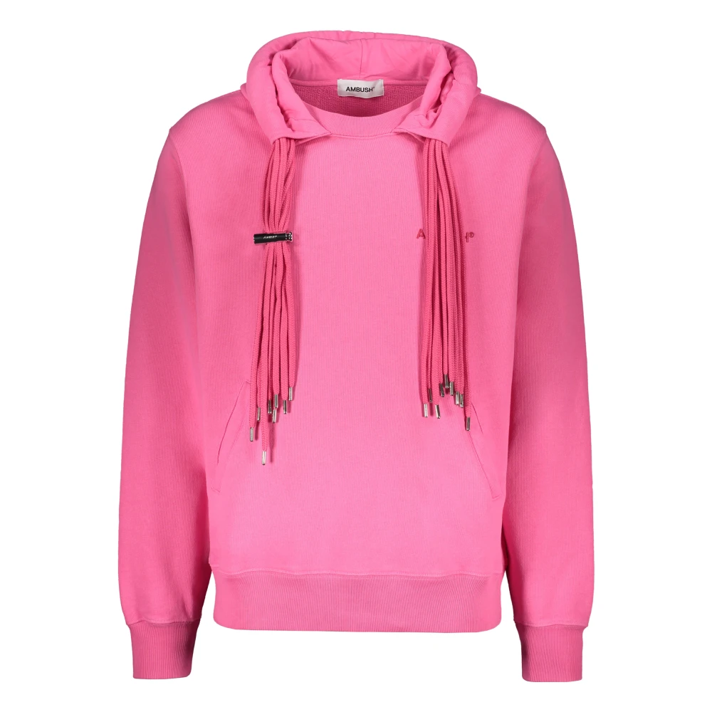 Ambush Hoodie met geborduurd logo Pink Heren