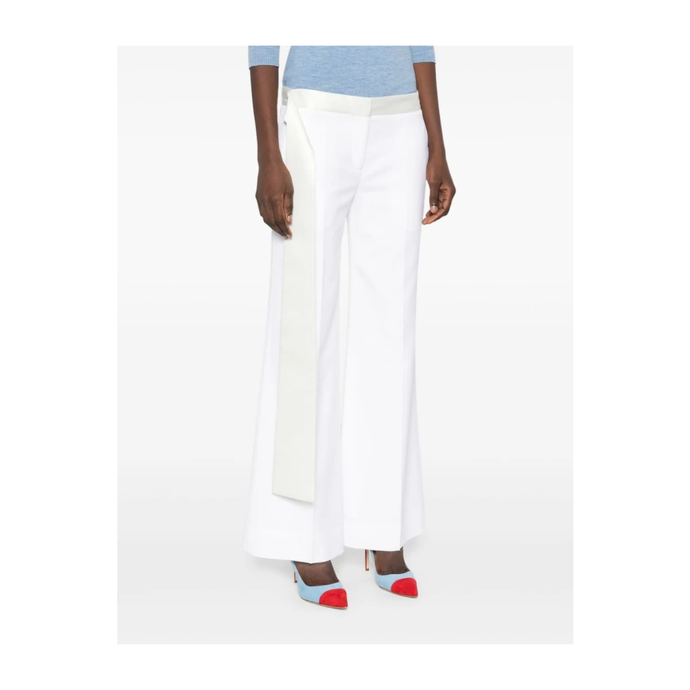 Victoria Beckham Witte elegante broek White Dames