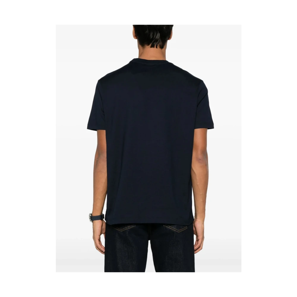 PAUL & SHARK Navy Blue Haai Print Ronde Hals Blue Heren