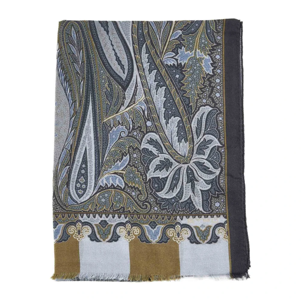 ETRO Bloemen Paisley Gestreept Geblokt Sjaal Multicolor Heren