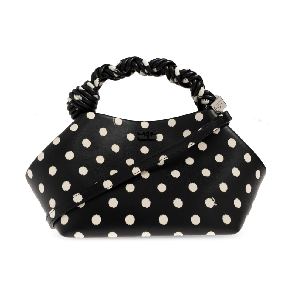 Ganni Women's Black Polka Dot Mini Bou Bag