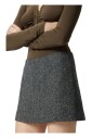 jupe-mini-a-line-en-tweed-gris