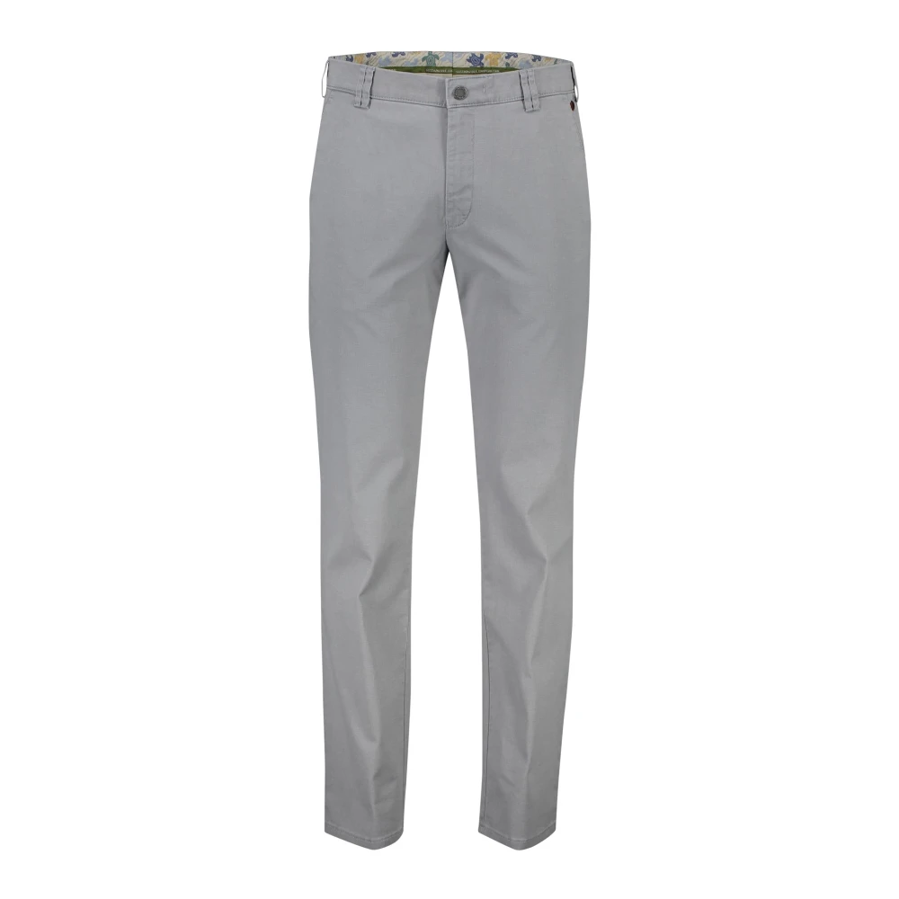 Meyer Katoenen Chino Broek Grijs Gray Heren