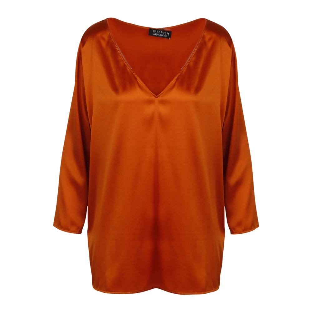 Gianluca Capannolo Nathalie Zijden Blouse Orange Dames