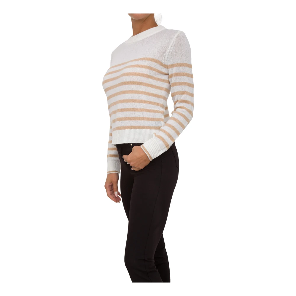 Nenette Witte Cashmere Crewneck Sweater White Dames