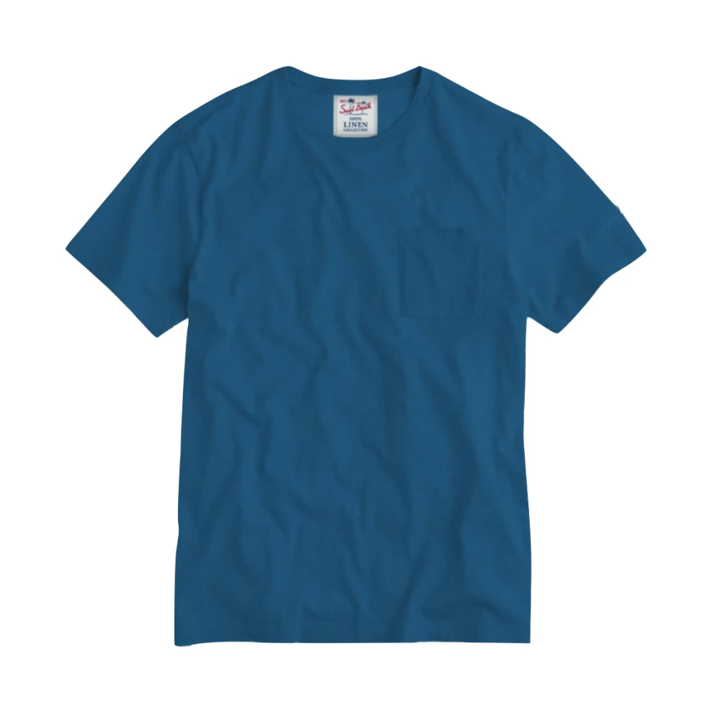 MC2 Saint Barth Heren Linnen T-shirt Diverse Kleuren Blue Heren