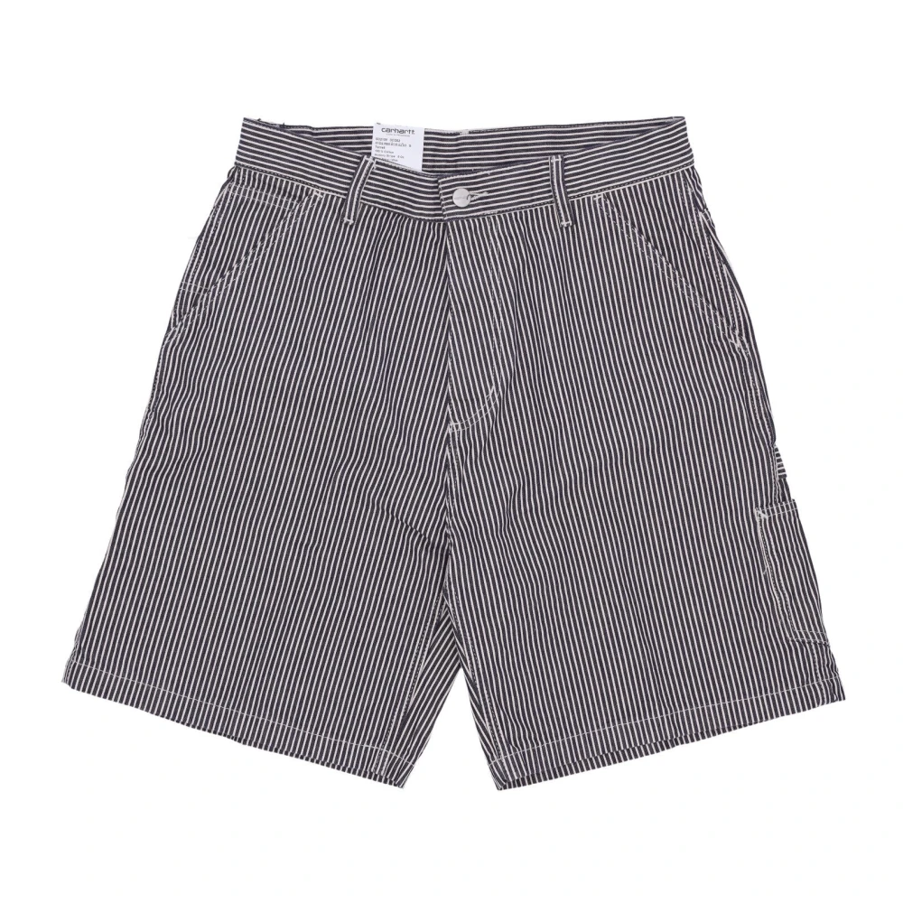 Carhartt WIP Donkerblauw Wax Rinsed Korte Stofbroek Black Heren