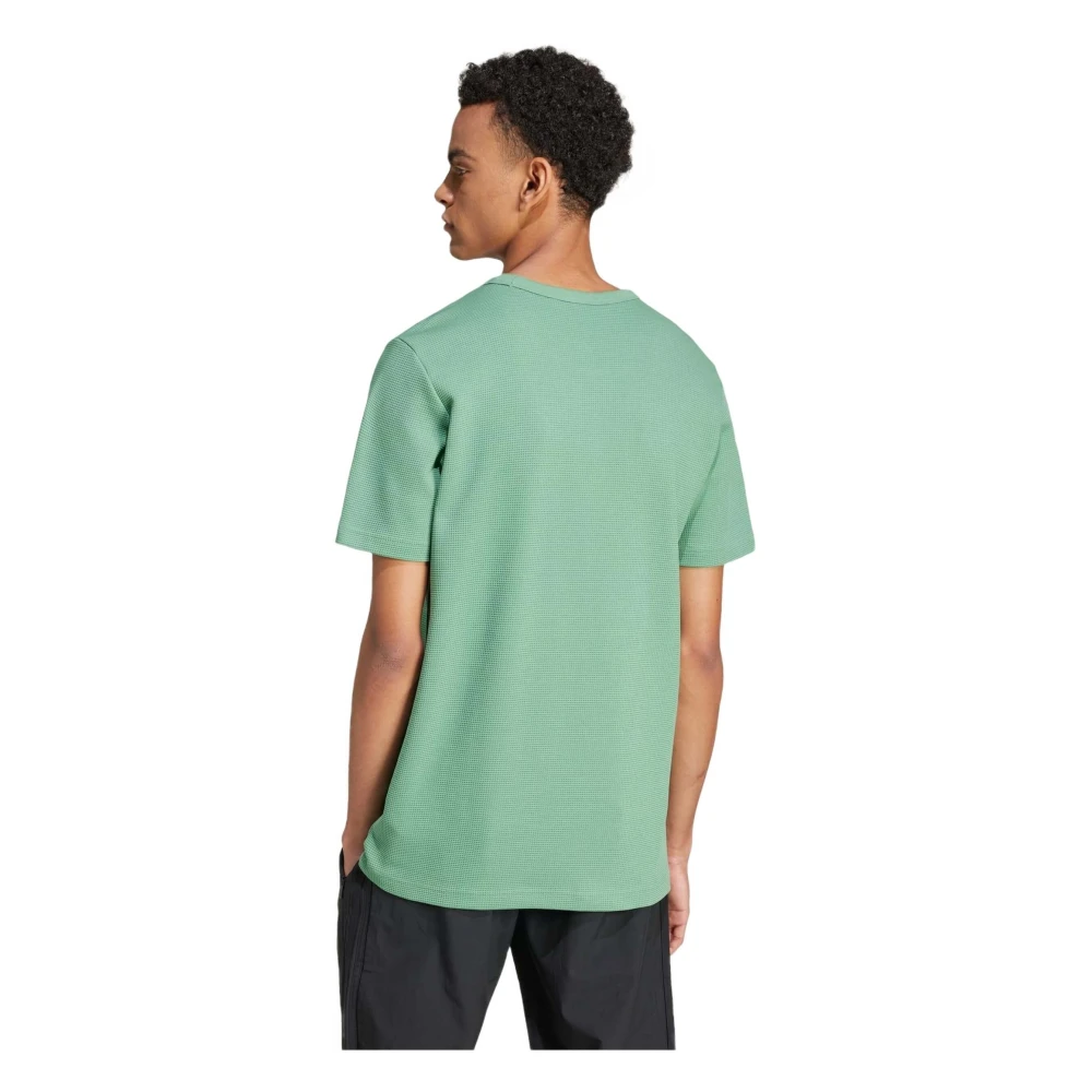 Adidas Trefoil Essentials Waffle T-shirt Green Heren