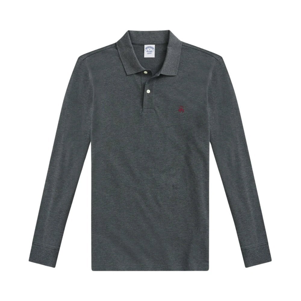 Brooks Brothers Houtskoolkleurig Stretch Katoenen Polo Shirt Gray Heren