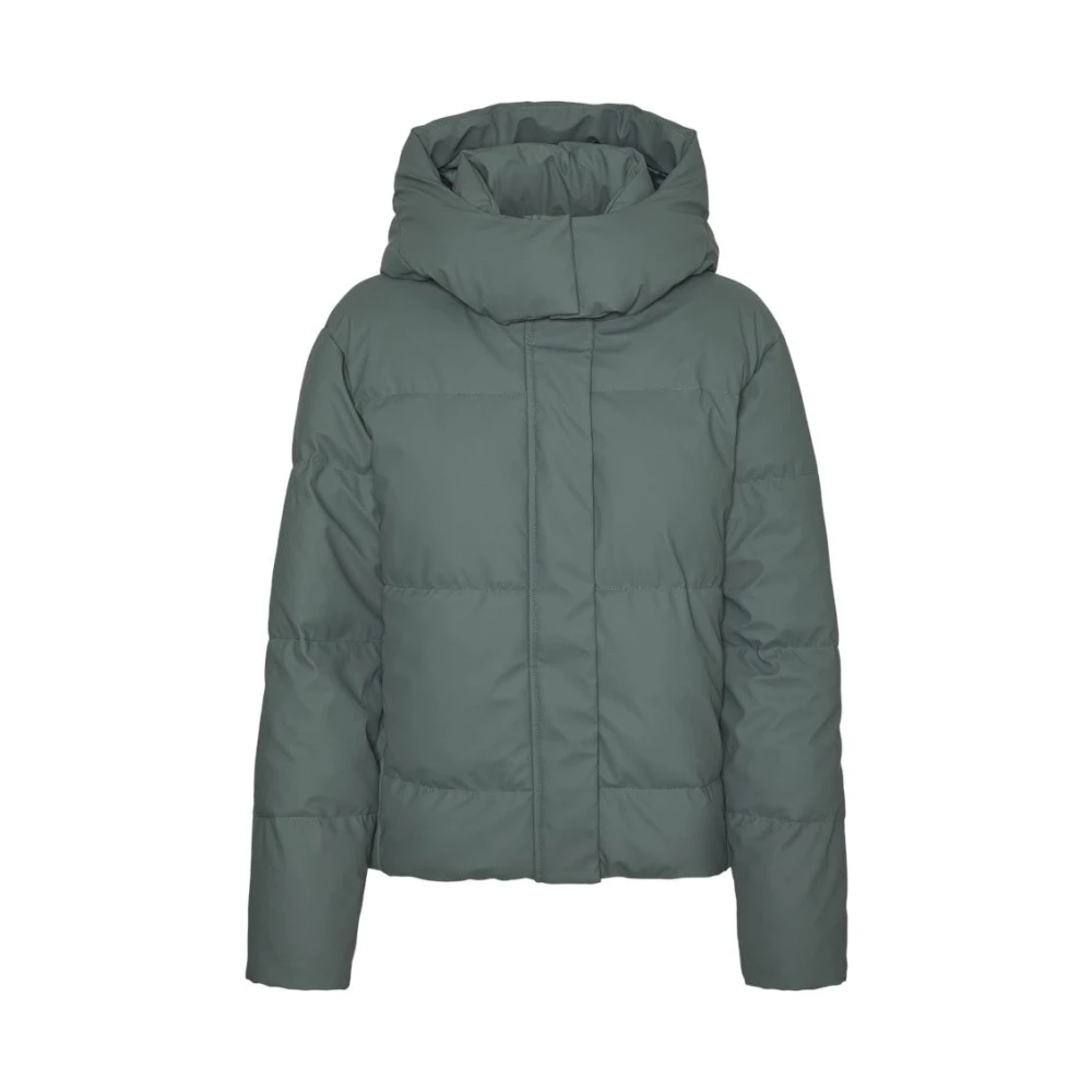 Vero Moda Kort Gecoate Jas in Balsam Groen Green Dames