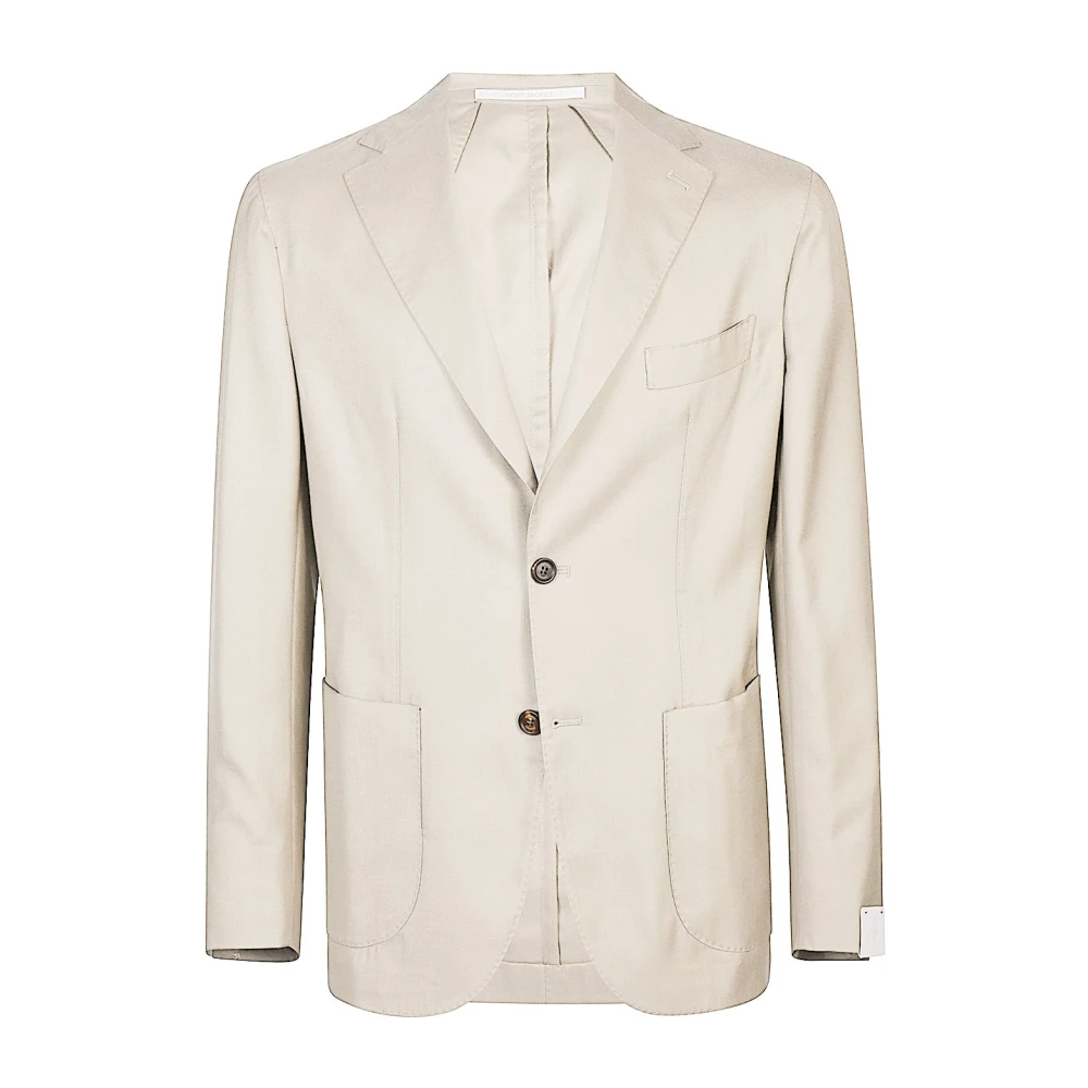 Eleventy Men's Beige Blazers, 2XL, Soft Wool Blazer Slim Fit