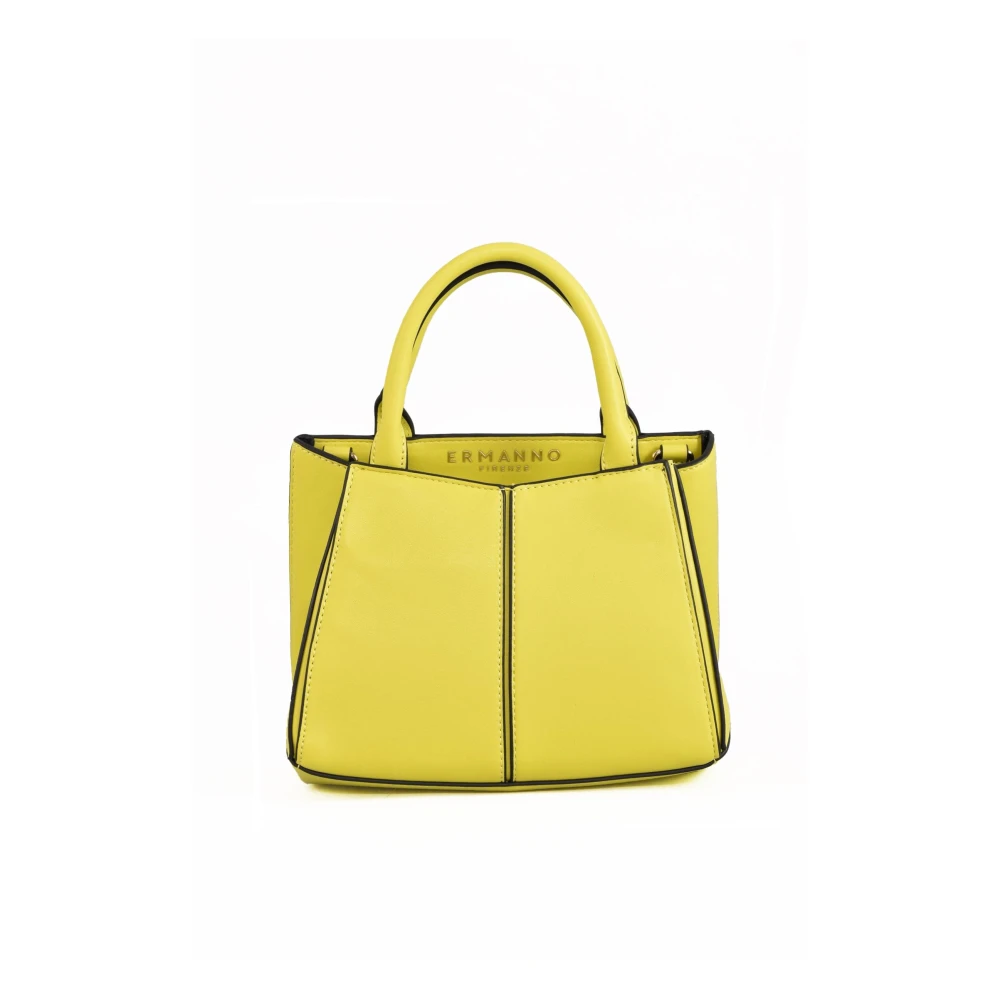 Ermanno Scervino River Tote Väska med Dragkedja Stängning Yellow, Dam