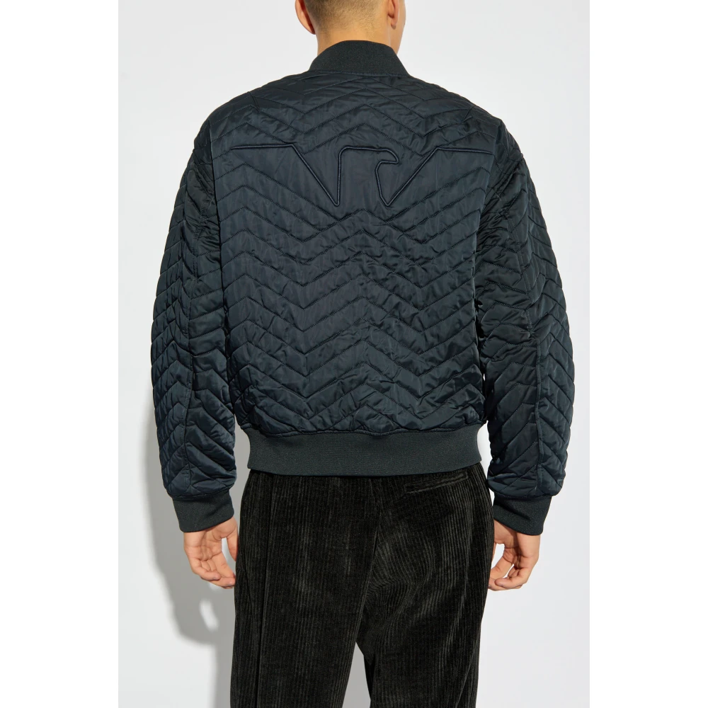 Emporio Armani Omkeerbare bomberjack Blue Heren