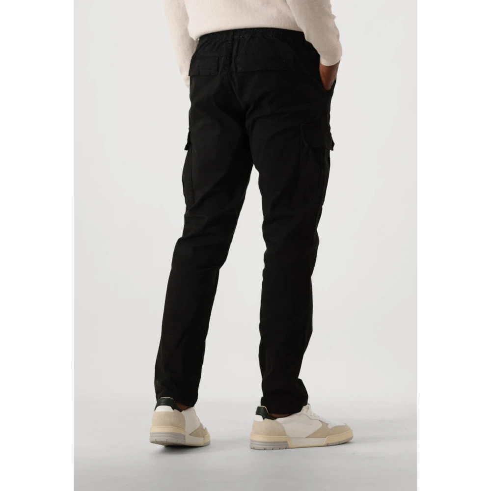 Pure Path Zwarte Cargo Broek Regular Fit Black Heren