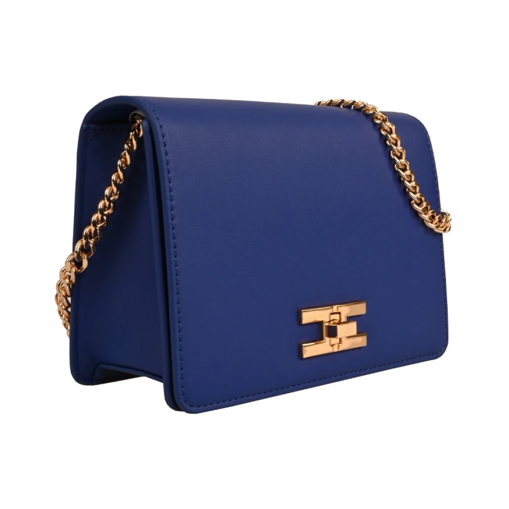 Elisabetta Franchi Synthetische leren schoudertas Blue Dames