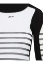 mesh-andamp-gebreide-lange-mouwen-jurk