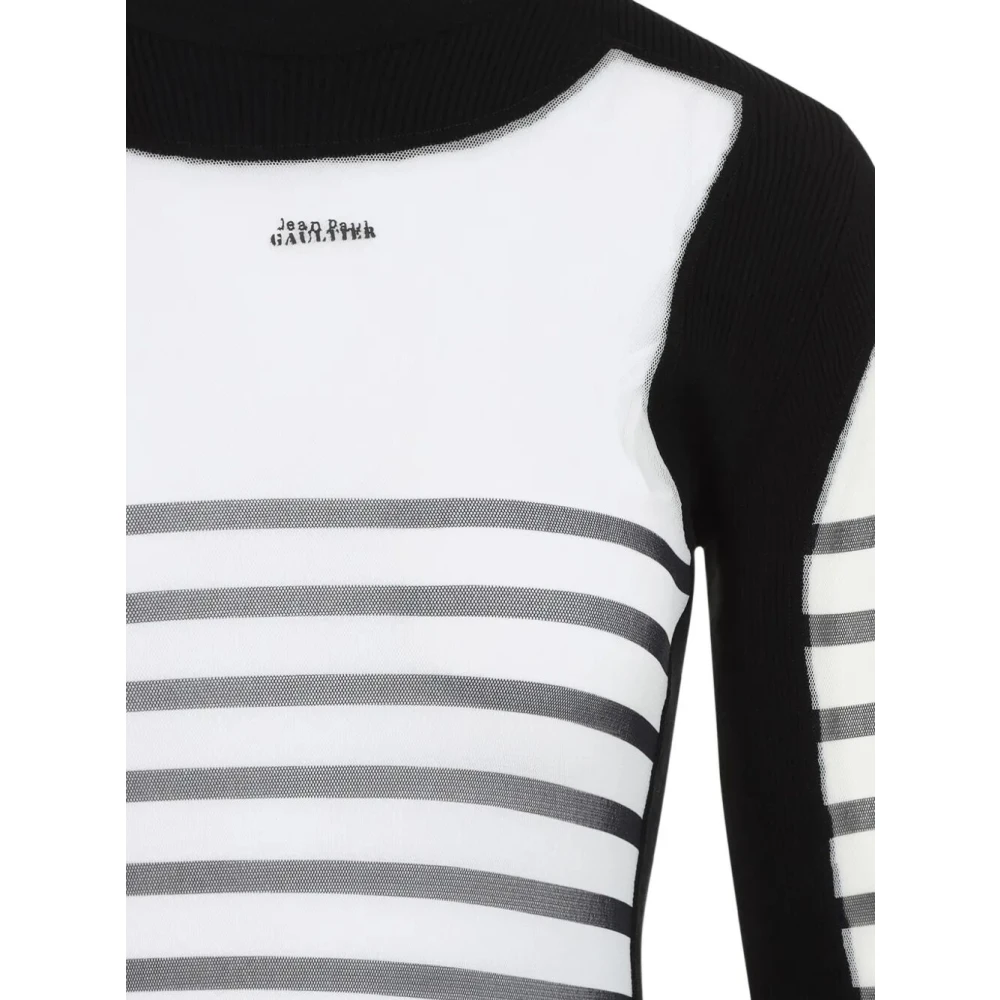 Jean Paul Gaultier Mesh & Gebreide Lange Mouwen Jurk Multicolor Dames