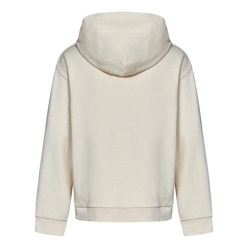 Alanui Witte Katoenen Hoodie met Kralen Detail White Heren