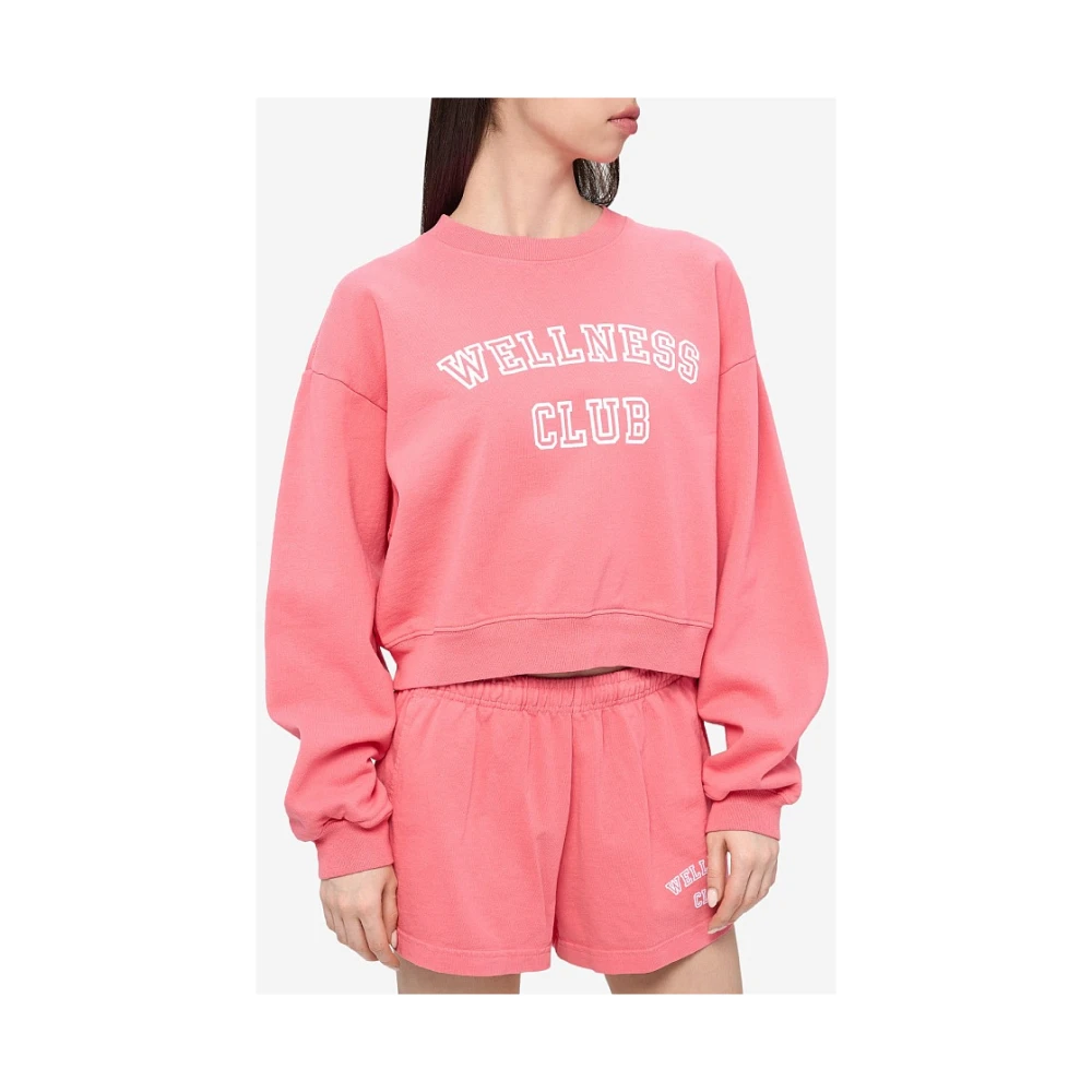 Sporty & Rich Pink Wellness Club Sweatshirt Pink Dames
