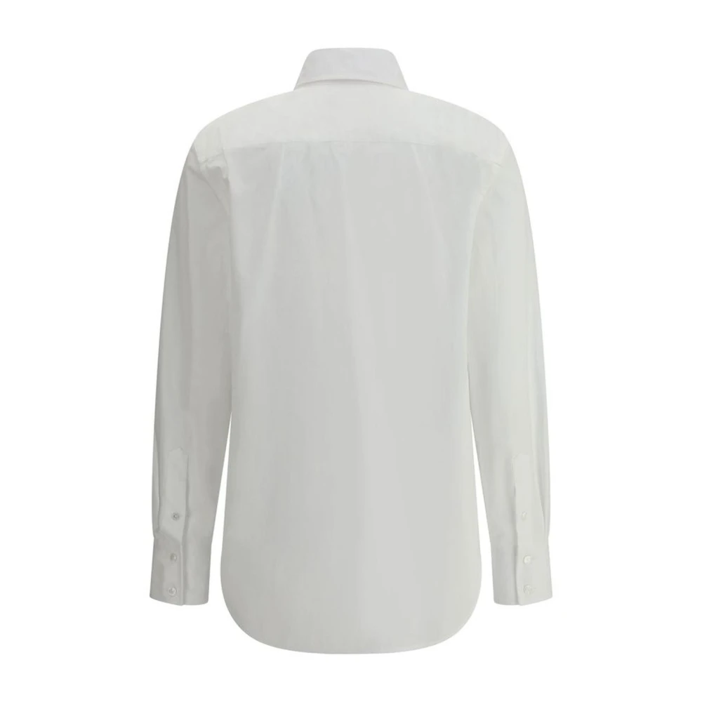 Valentino Overhemd met juwelen kraag en applicatiezak White Dames