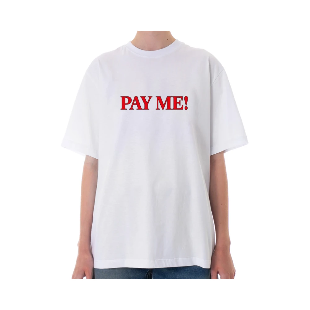 Msgm Witte T-shirts en Polo's met Frontprint White Heren