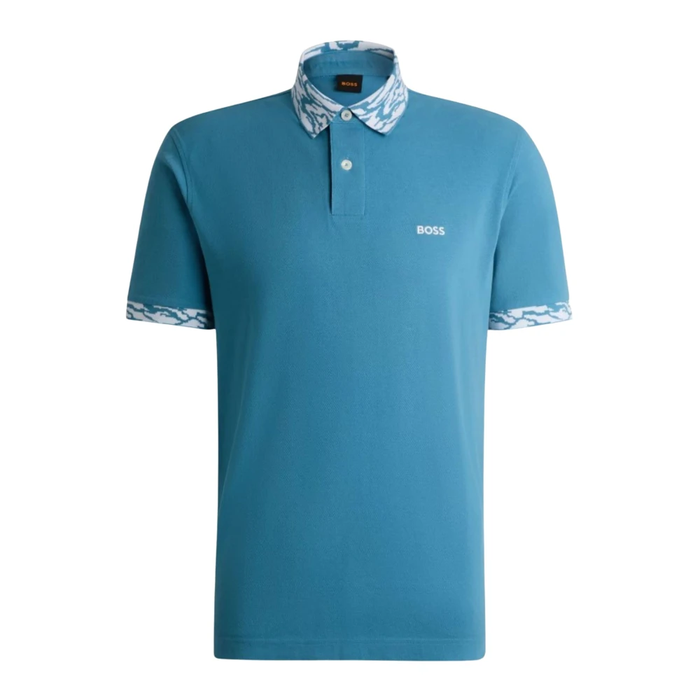 Hugo Boss Ocean Detail Polo Blue Heren