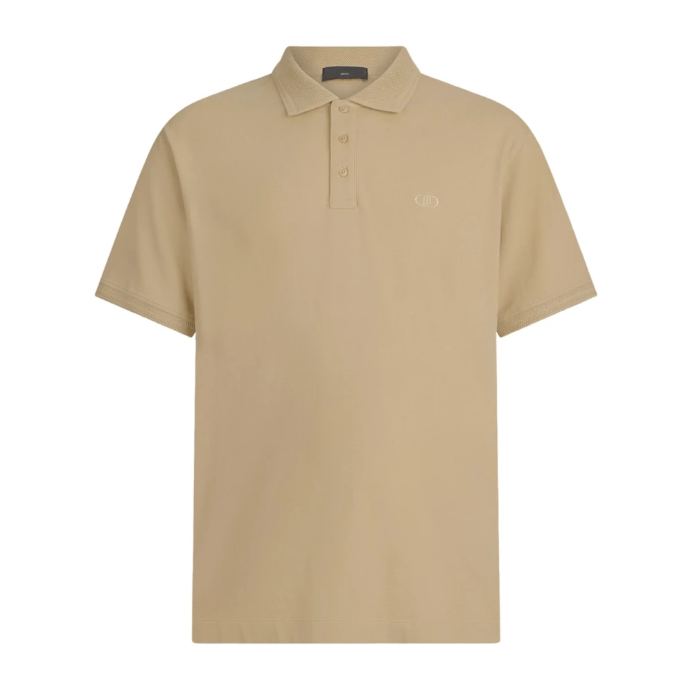 Liu Jo Mannelijk Beige Tops Heren, Xl, Katoen, Polo Polobordo