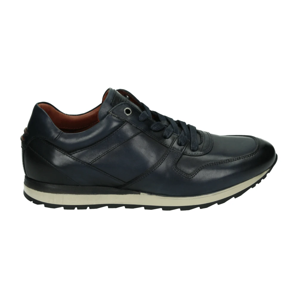 Greve Blauwe Casual Herenschoenen met Uitneembaar Voetbed Heren Schoenen