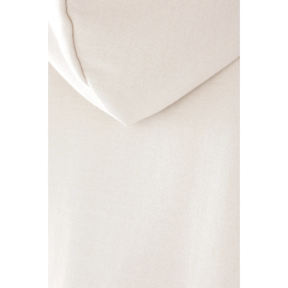 Eleventy Beige Hoodie Sweater Jersey Katoen Rits Beige Heren