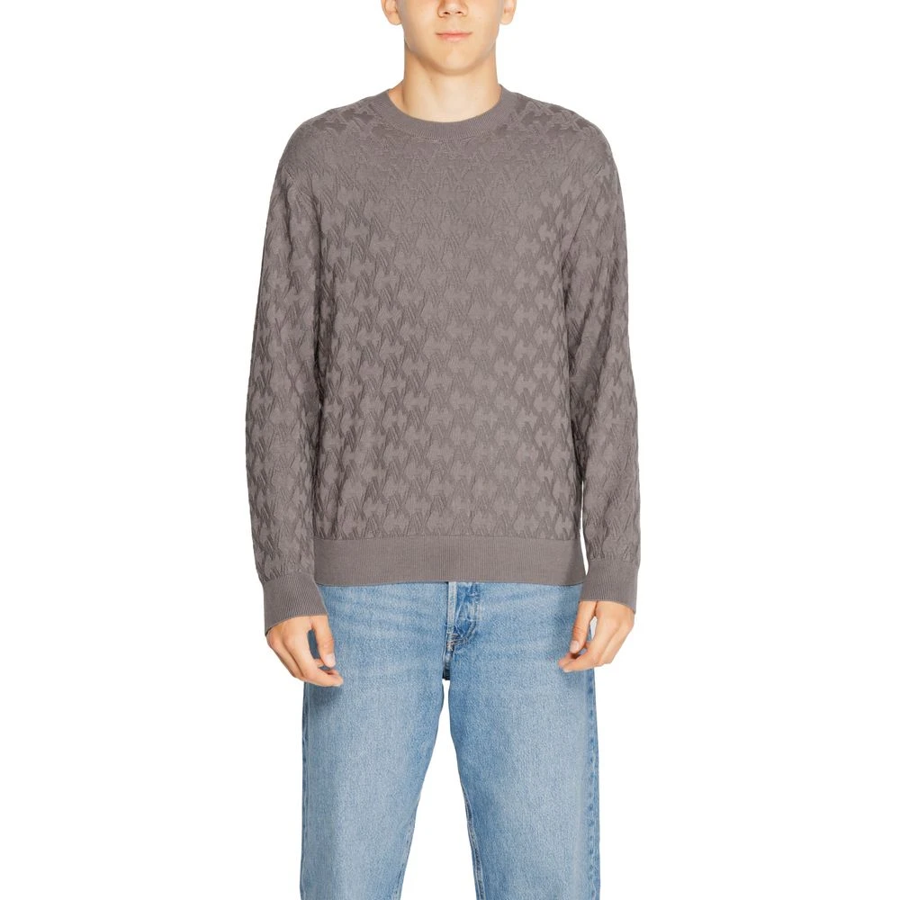 Armani Exchange Men's Gray Viscose Knitwear T-Shirt