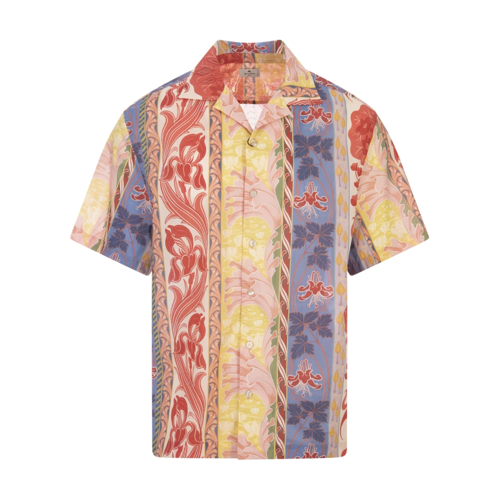 ETRO Multikleur korte mouwen bowling shirt Multicolor Heren