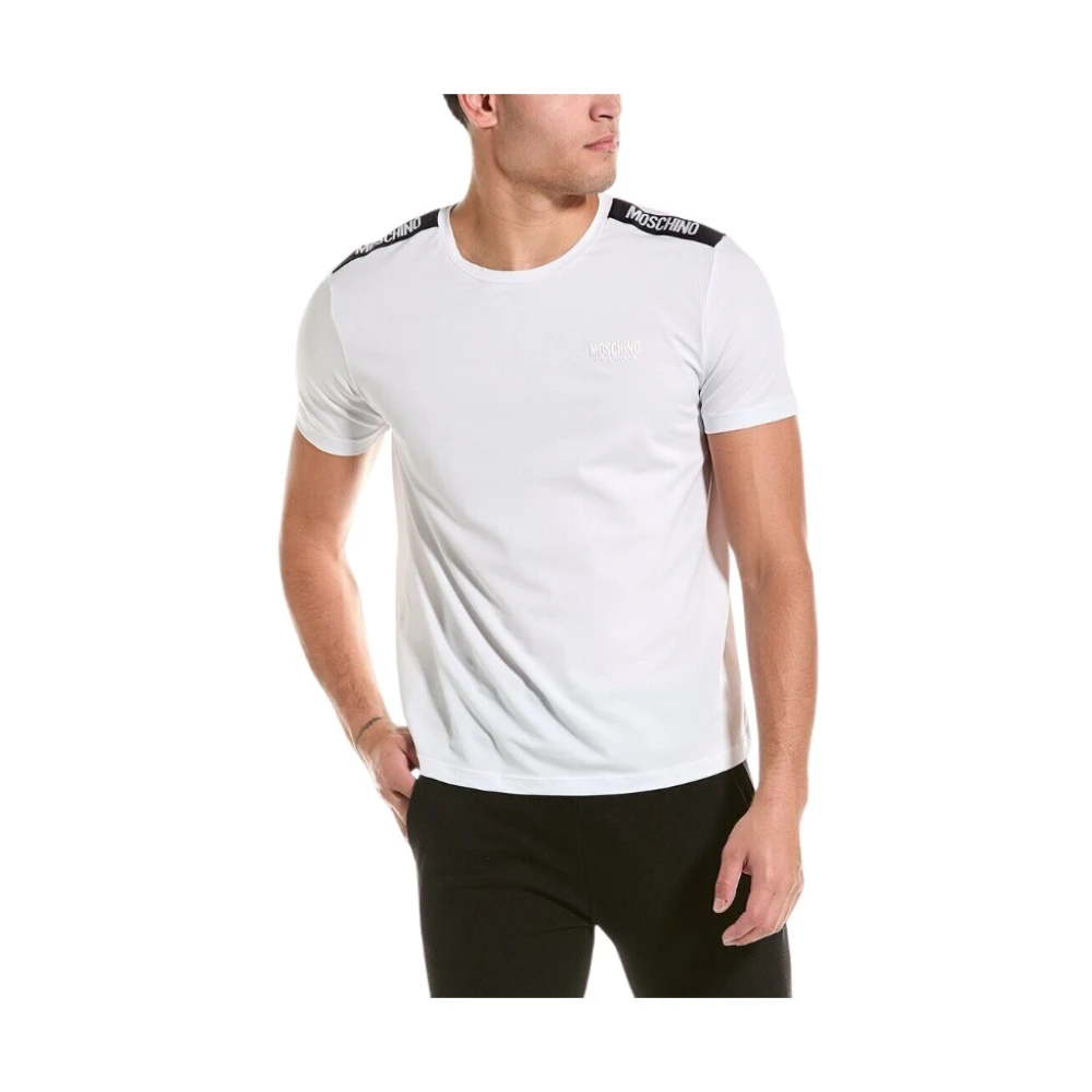 Moschino Heren Logo Band T-Shirt White Heren