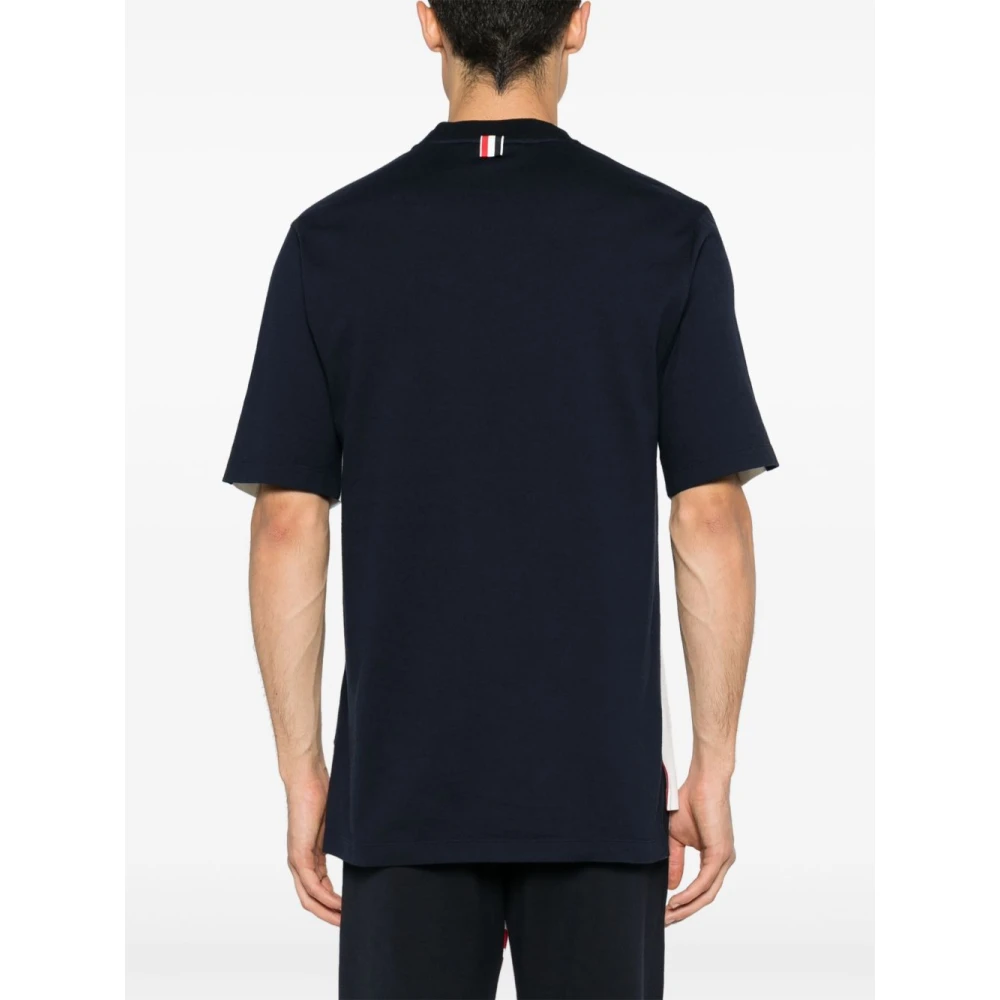 Thom Browne Gestreepte Crew Neck T-shirts en Polos White Heren