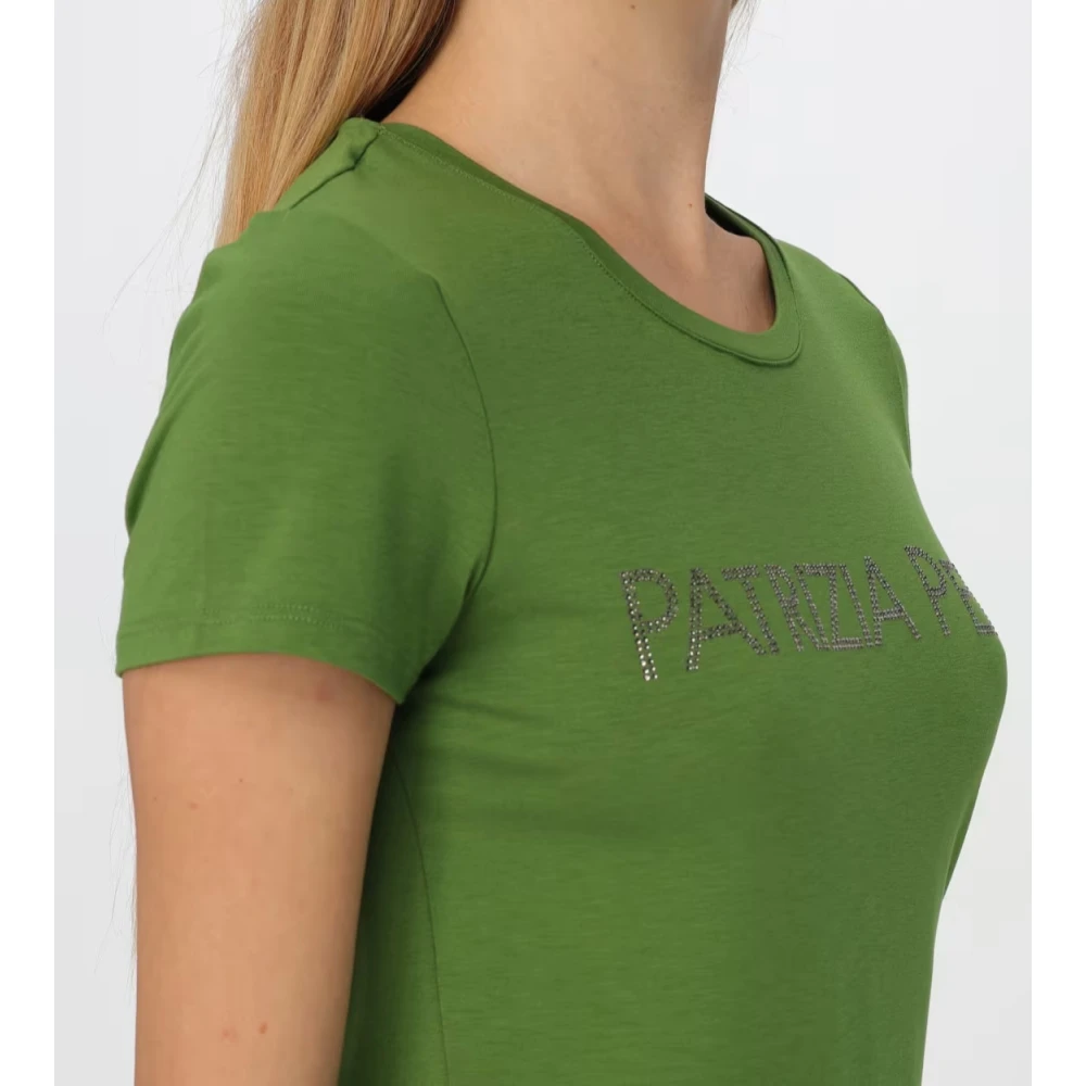 PATRIZIA PEPE Essentiële T-shirt Cm1419J013 Green Dames