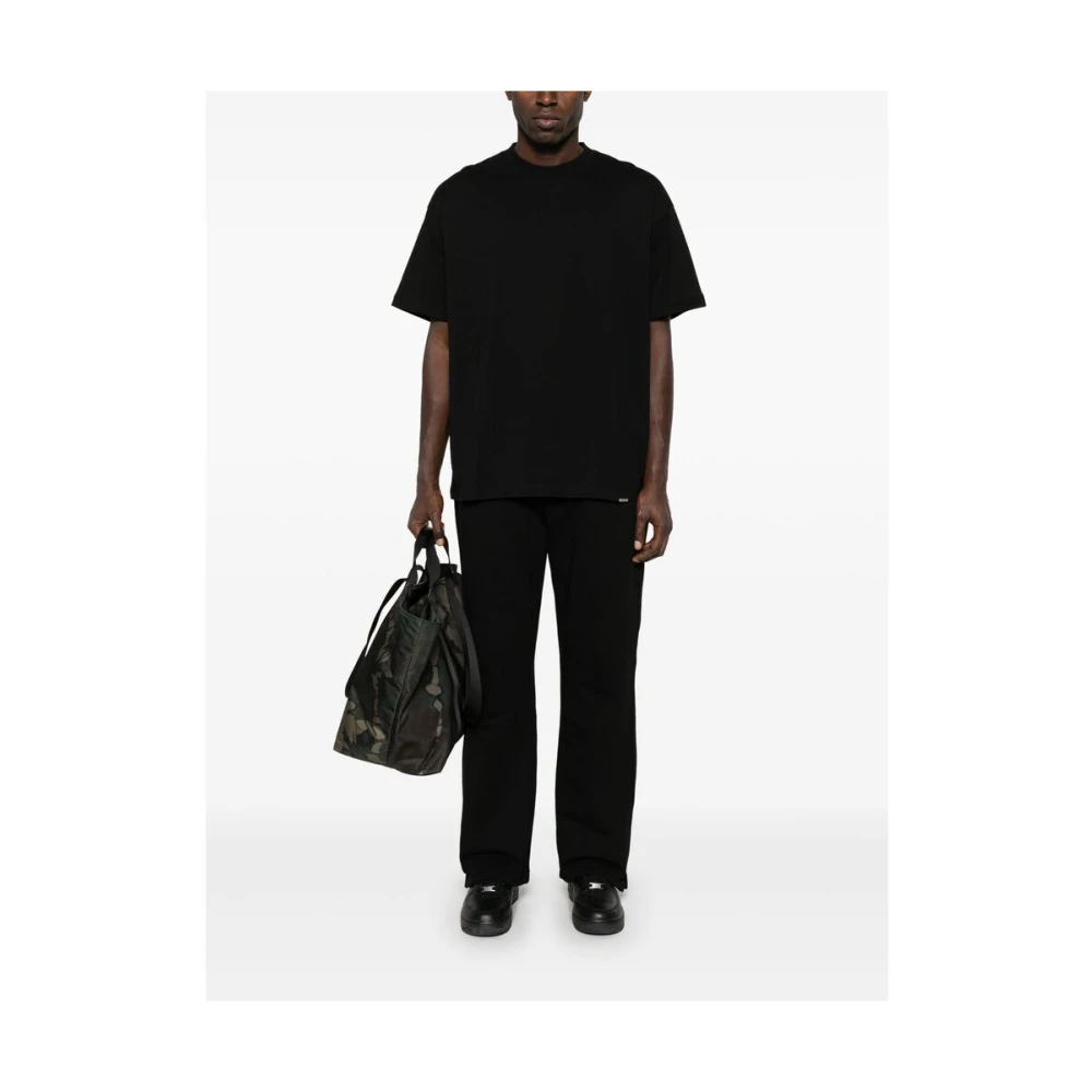 Represent T-shirt met Verlaagde Schoudernaden en Ronde Hals Black Heren