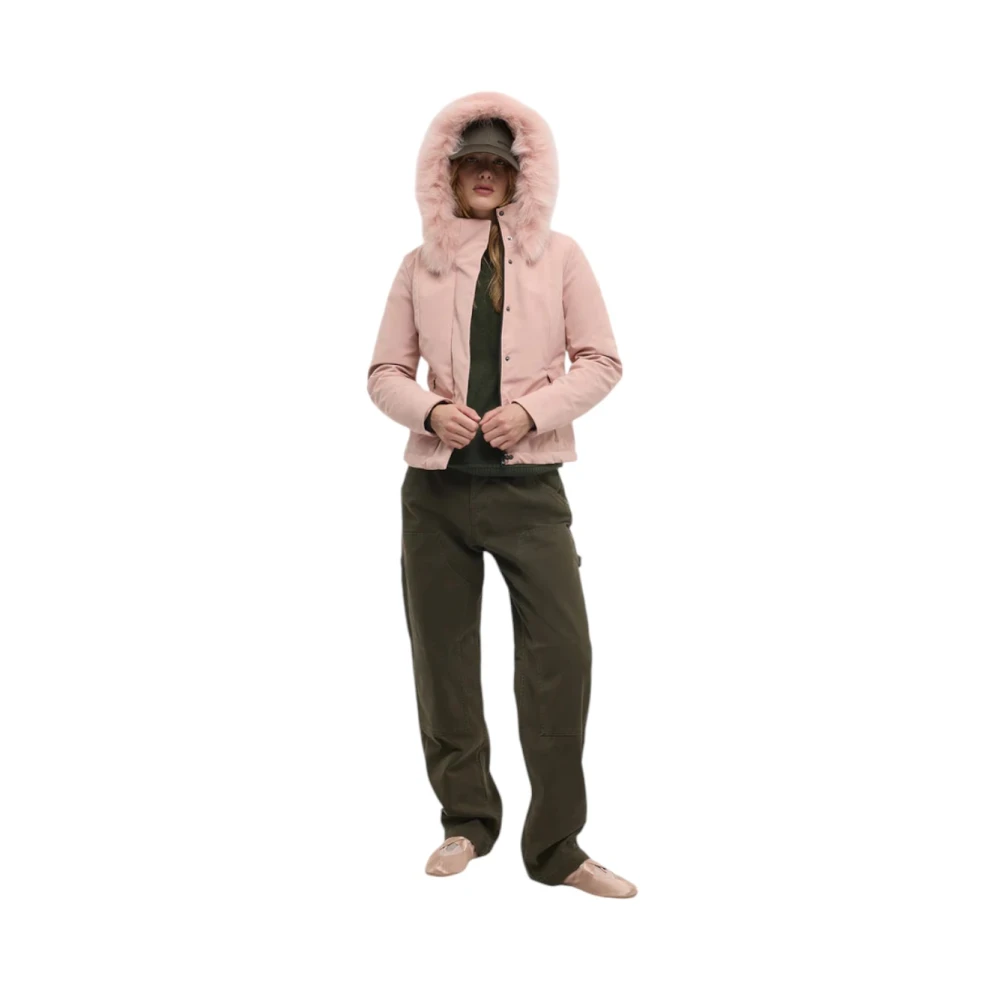 RefrigiWear Stijlvolle Winterjas Pink Dames