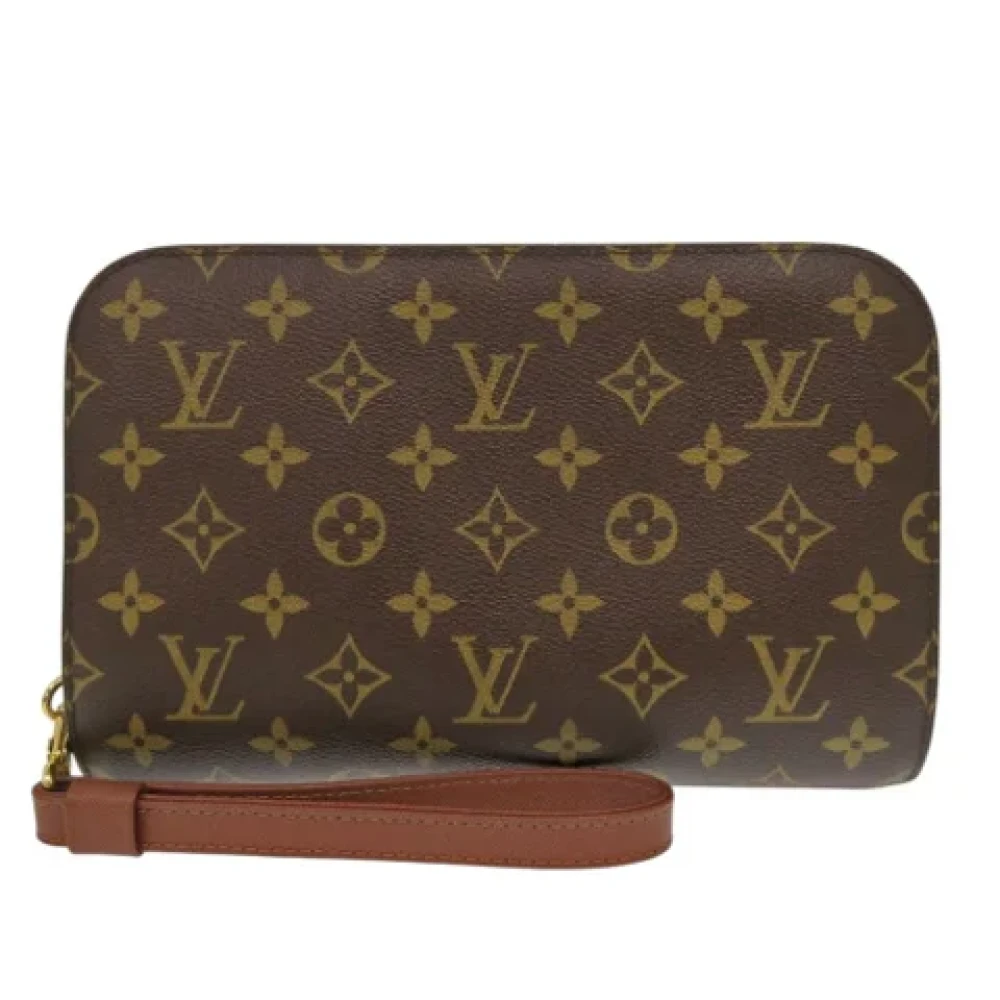 Louis Vuitton Vintage Pre-owned Canvas clutches Brown Dames